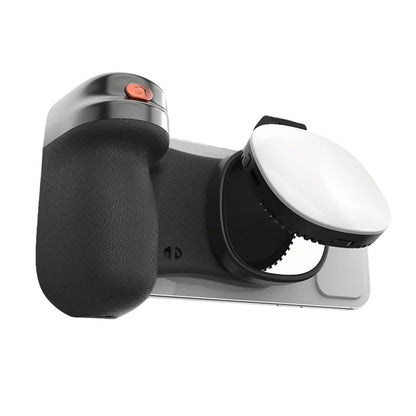 Magnetic Phone Grip with Fill Light, Bluetooth Remote Shutter, and 360° Rotation Stabilizer for iPhone 17/16 and Android Vlogging