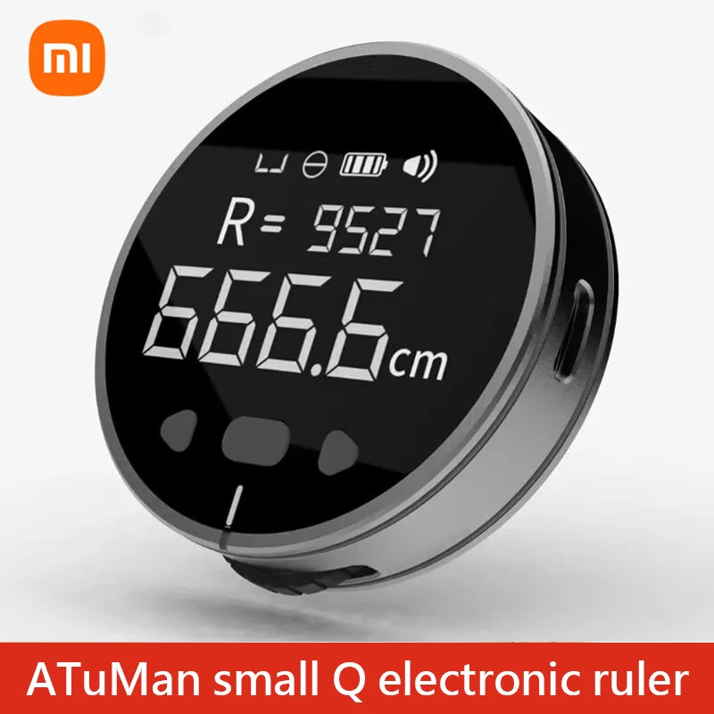 Xiaomi Duka Little Q HD LCD Digital Electric Ruler - Multifunctional Rechargeable Tape Measure and Mini Measuring Tool