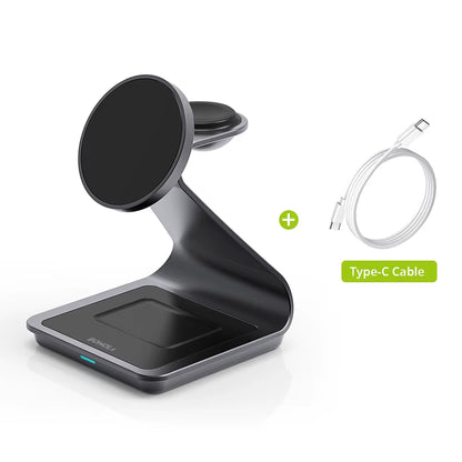 Bonola Magnetic 3 in 1 Wireless Charger for Iphone 17/16/15/13/14/12 30W Wireless Charging Station for Apple Watch/Airpods Pro