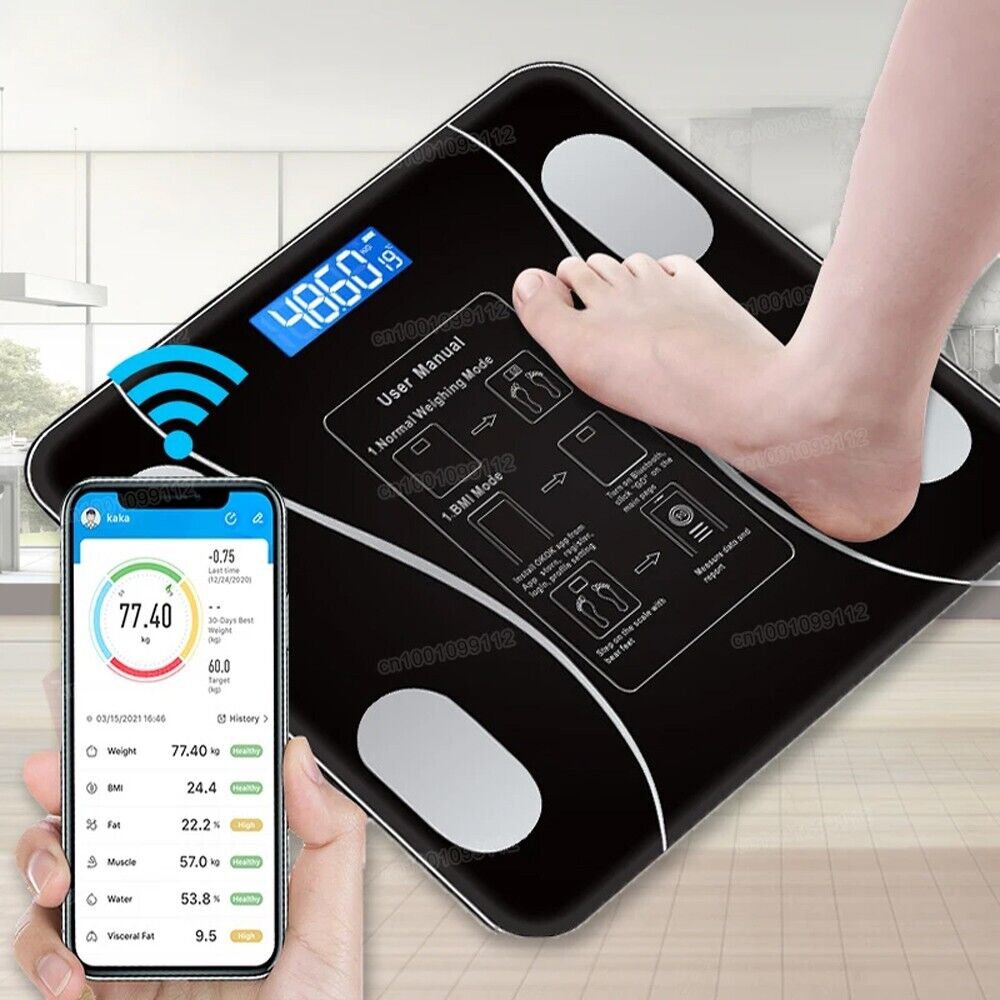 Smart Weight Scale Body Digital Bathroom Scale BMI Bluetooth Body Fat Scale US